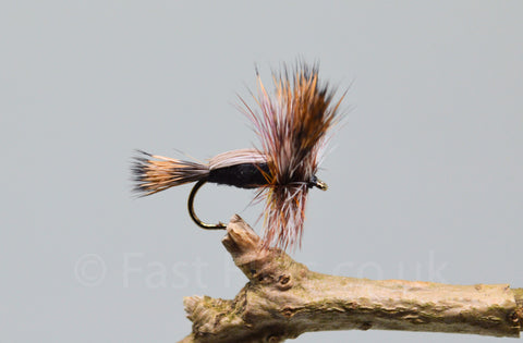 Black Humpy x 3 - Fast Flies top trout flies