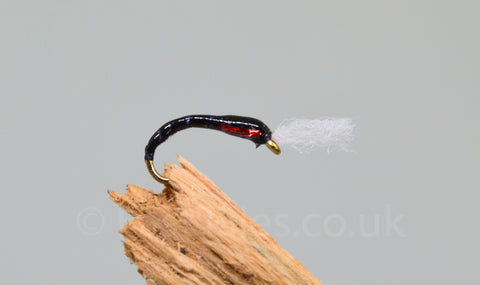 Black & Red Holo Cheek with Breather x 3 - Fast Flies top trout flies
