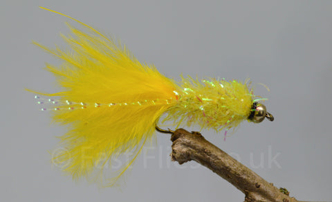 Gold Head Yellow Fritz Woolly Bugger x 3 - Fast Flies top trout flies