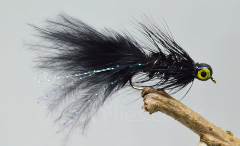 Lead Head Black Dog Nobbler x 3 - Fast Flies top trout flies