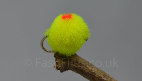 Chartruse Flame Dot Eggs x 3 - Fast Flies top trout flies