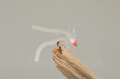 White / Clear squirmy worm x 3   (Barbed or Barbless)