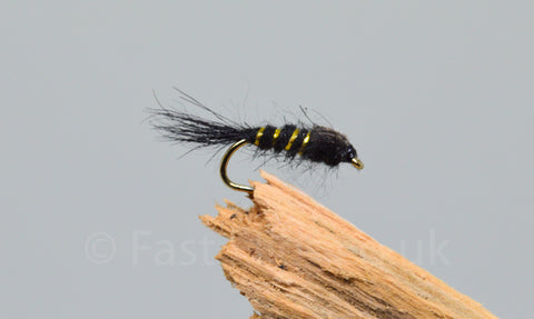 G.R.H.E. Black x 3 - Fast Flies top trout flies