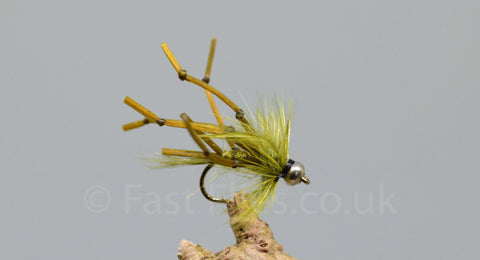 G.H. Olive Flexi Floss Daddy Longlegs x 3 - Fast Flies top trout flies