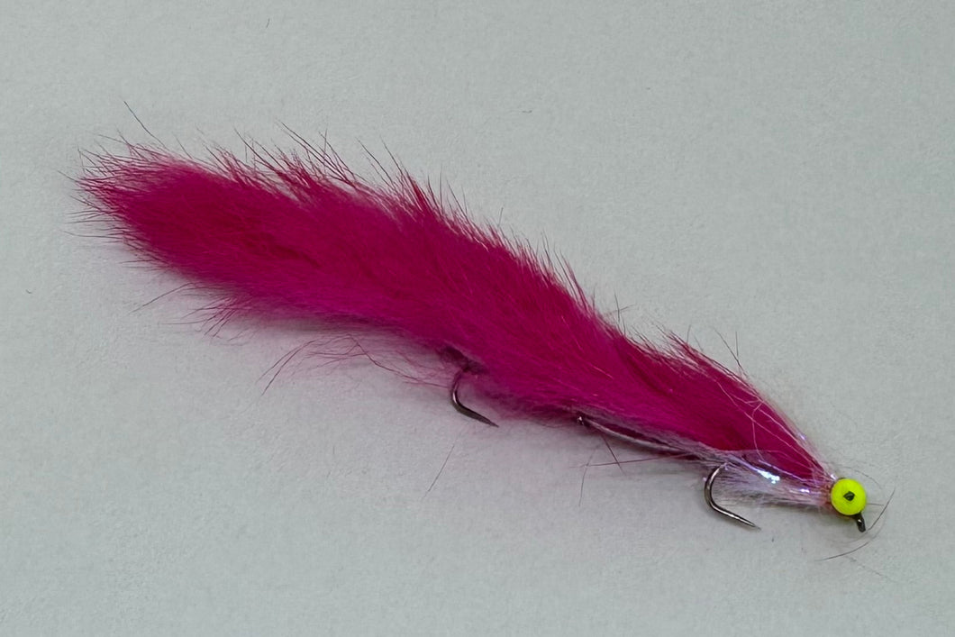 Pink Tandem Snake ( Double long shank hook) x 1 (Barbless)