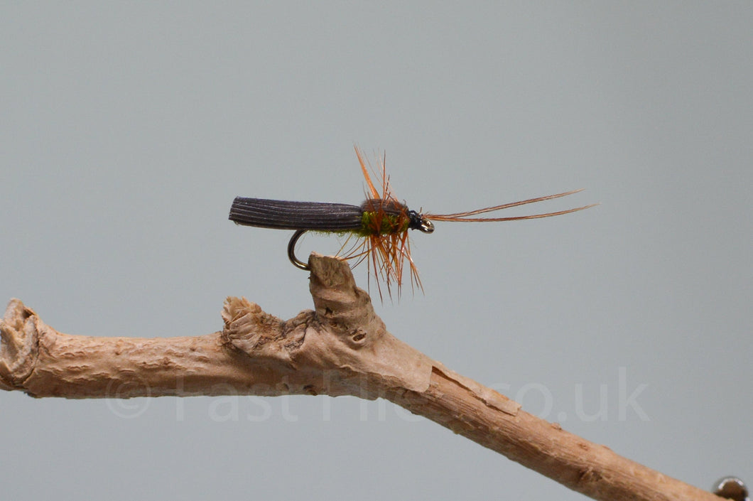 Olive Micro Caddis x 3   (Barbed & Barbless)
