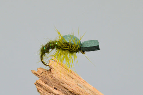 Olive Foam Suspender Buzzers x 3   (Barbed & Barbless)