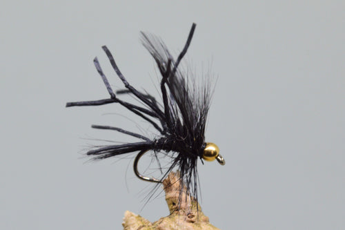 Gold Head Black Flexi Floss Daddy Longlegs x 3   (Barbed & Barbless)