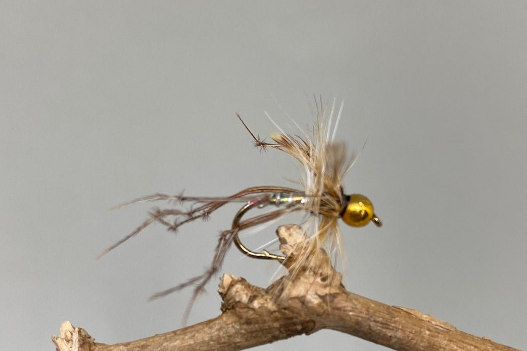 Gold Head pearl daddy longlegs x 3  (Barbed)