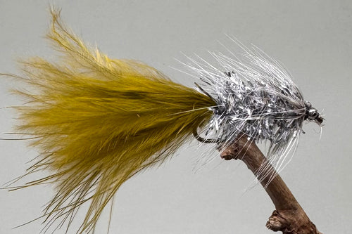 Silver & Olive Humungous x 3   (Barbed or Barbless)