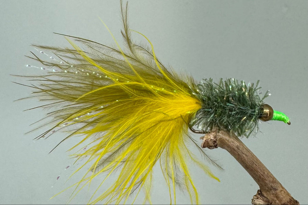 Gold Head Dawson olive nomad x 3  (Barbed)