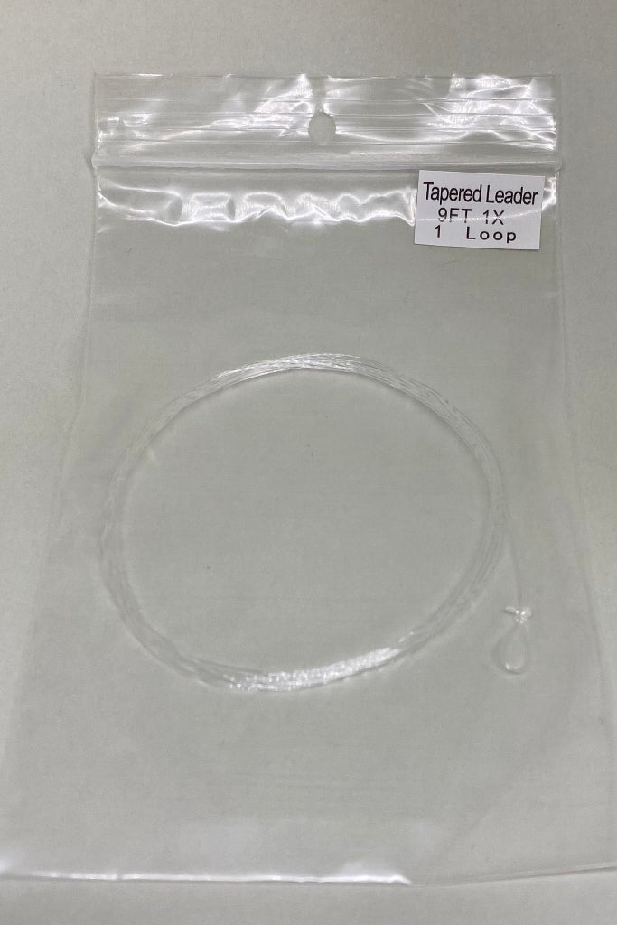 9Ft Fly Tapered Leader with loop (0x, 1x, 2x, 3x & 4x)