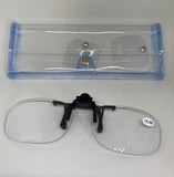 Clip On, Flip Up, Magnifying Reading Glasses  +1.5 or +2.5