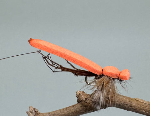 Daddy longlegs with orange foam body x 3