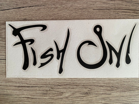 "Fish On" Car Sticker