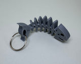 luminus green flexible fish keyring