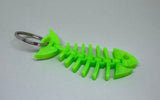 luminus green flexible fish keyring