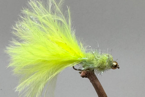 Gold Head Lime Fritz Woolly Bugger x 3  (barbed)