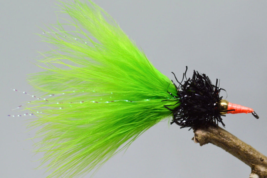 Green & black nomad with orange nose x 3  (Barbed)