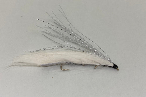 White & Silver (Single hooked) Snake x 1  (Barbed)