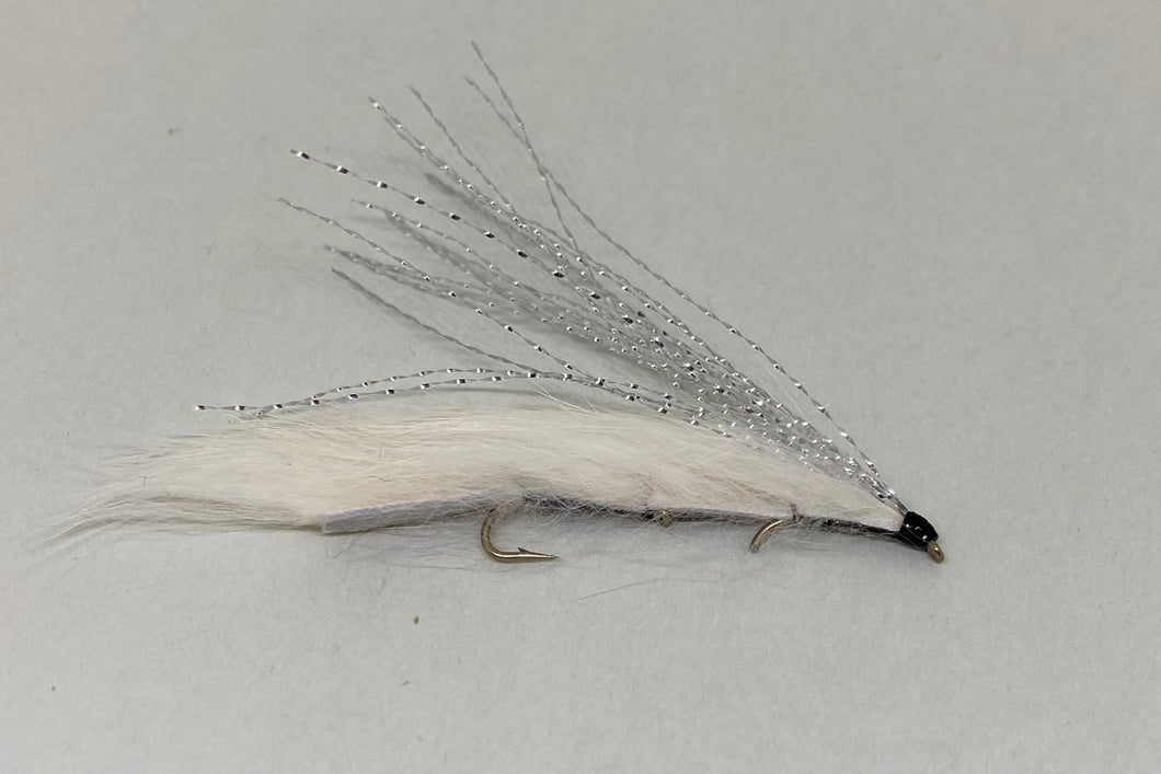 White & Silver (Single hooked) Snake x 1  (Barbed)