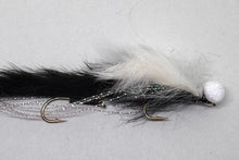 Black & White Boobie Snake x 1  Single or Double hook / long shank (Barbed)