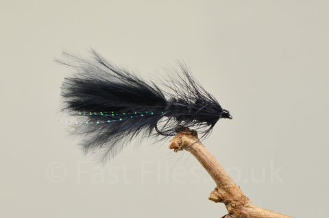 Black woolly Bugger (Barbless) x 3