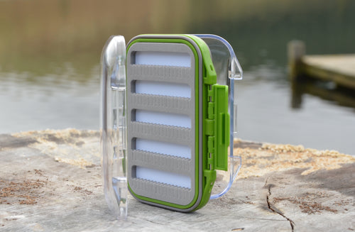 Pocket Size Olive Double Sided Waterproof Fly Box - Fast Flies top trout flies