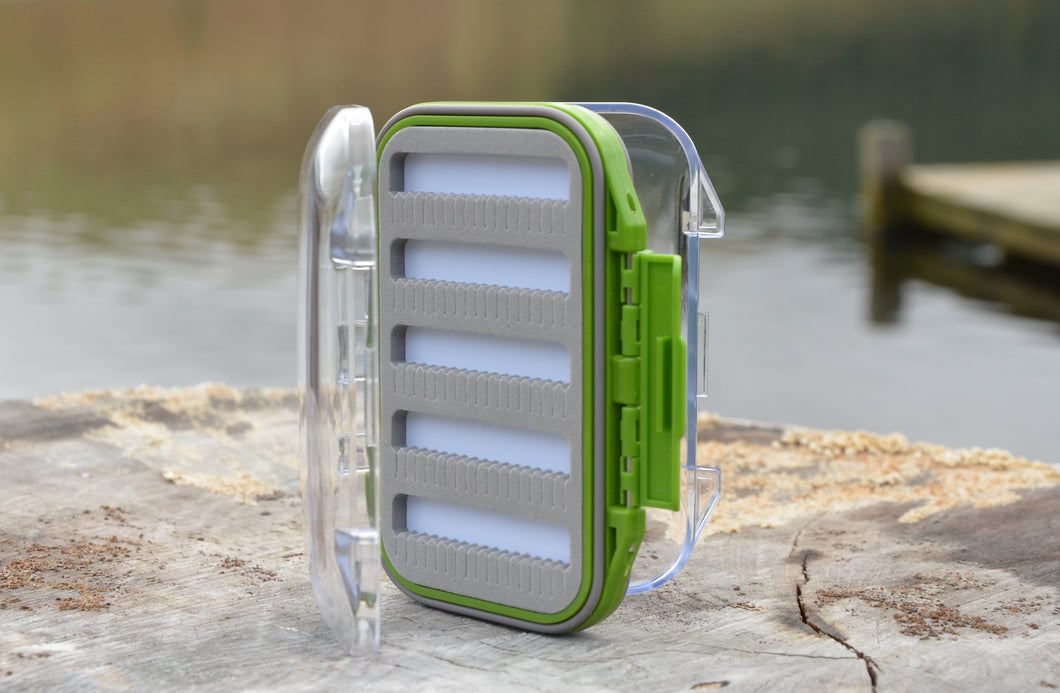 Pocket Size Olive Double Sided Waterproof Fly Box - Fast Flies top trout flies