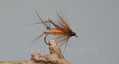 Orange Bristol Hoppers x 3 - Fast Flies top trout flies