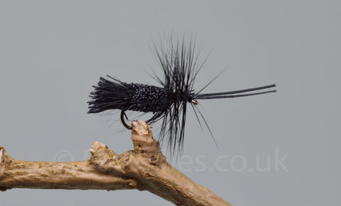 All Black G & H Sedge x 3 - Fast Flies top trout flies
