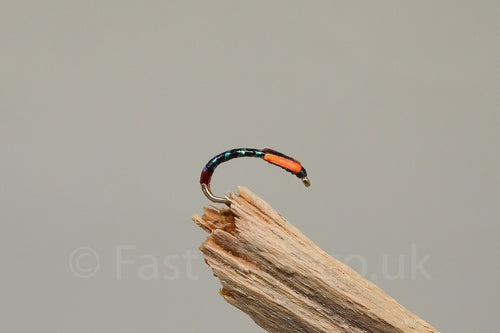 Black with orange cheeks & red butt x 3. (Barbed)