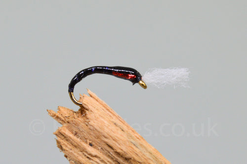 Black & Red Holo Cheek with Breather x 3 - Fast Flies top trout flies