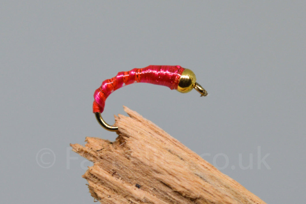 Gold Head Red Flexi Floss Buzzer x 3 - Fast Flies top trout flies