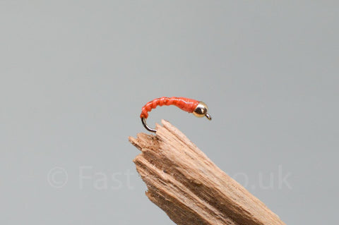 Gold Head Orange Flexi Floss Buzzer x 3 - Fast Flies top trout flies