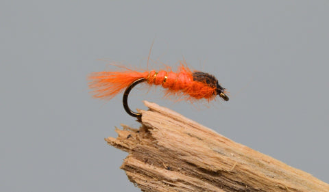 G.R.H.E. Hot Orange x 3 - Fast Flies top trout flies