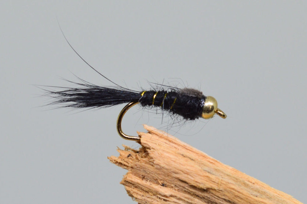Gold Head G.R.H.E. Black x 3 - Fast Flies top trout flies