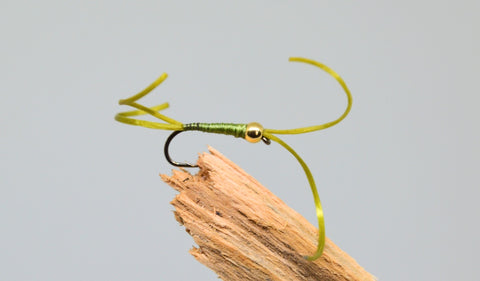 Gold Head Olive Flexi Floss Bloodworm x 3 - Fast Flies top trout flies