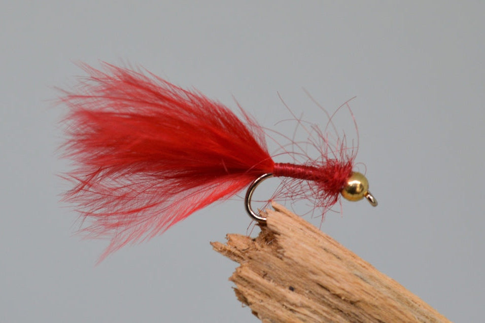 Gold Head Red Blood Worm x 3 - Fast Flies top trout flies