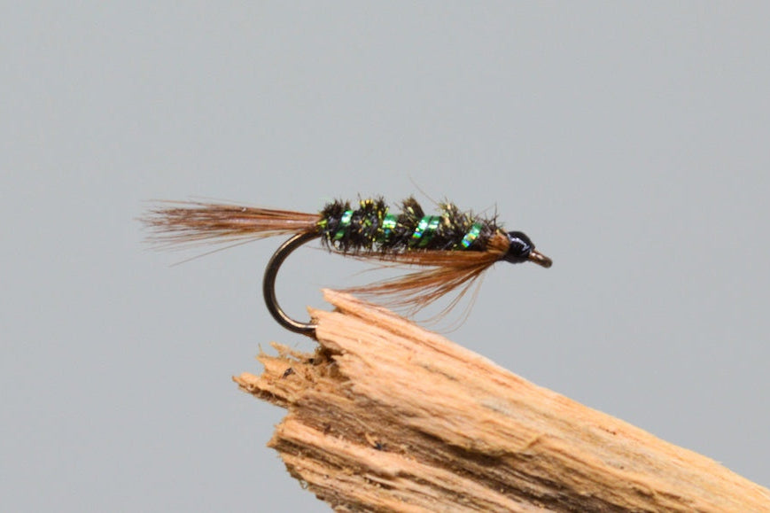 Green Holo Diawl Bachs x 3 - Fast Flies top trout flies