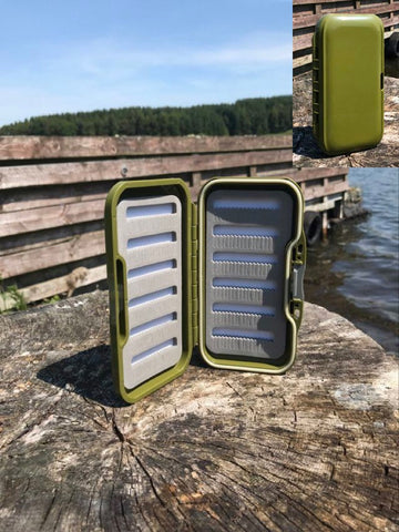 Olive waterproof fly box