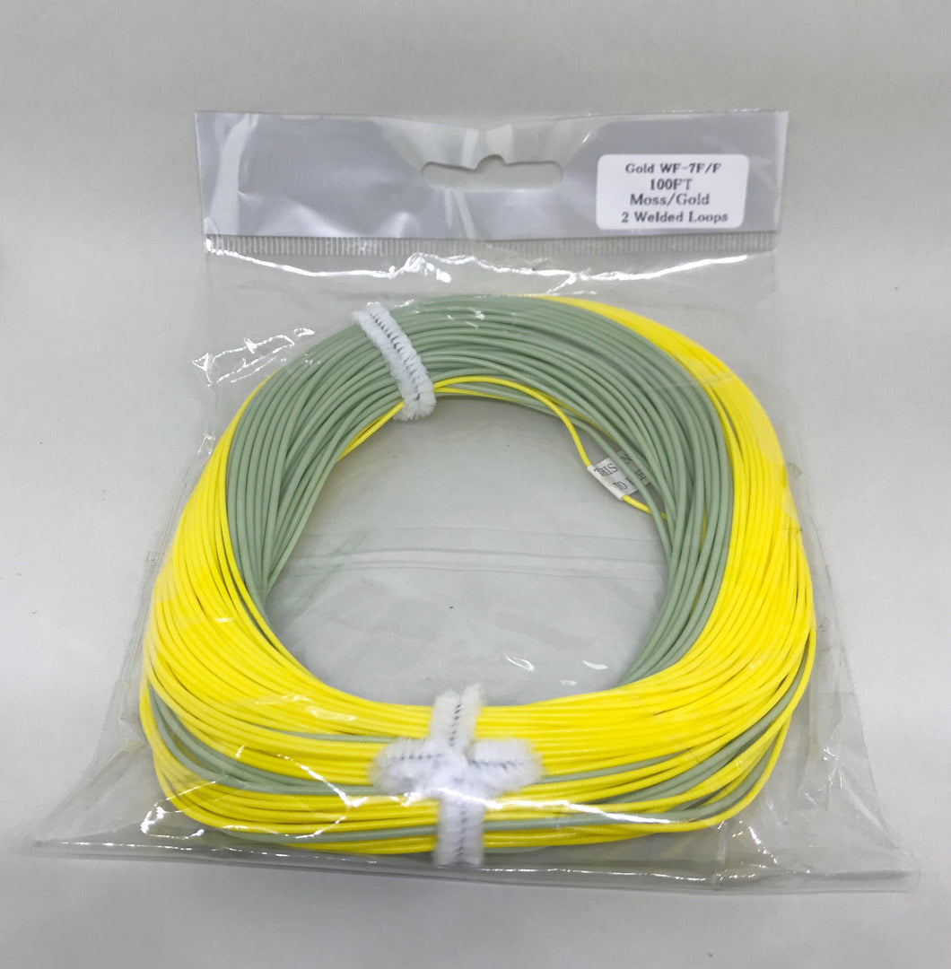Fly line with 2 welded loops