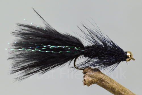 Gold Head Black Woolly Bugger x 3 - Fast Flies top trout flies