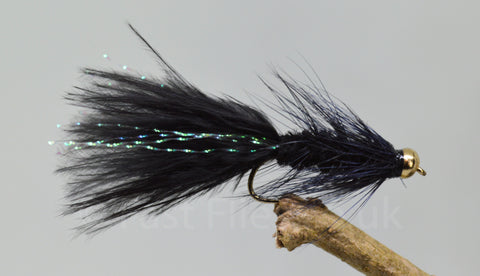 Gold Head Black Woolly Bugger x 3 - Fast Flies top trout flies