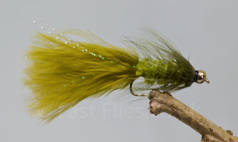 Gold Head Olive Woolly Bugger x 3 - Fast Flies top trout flies
