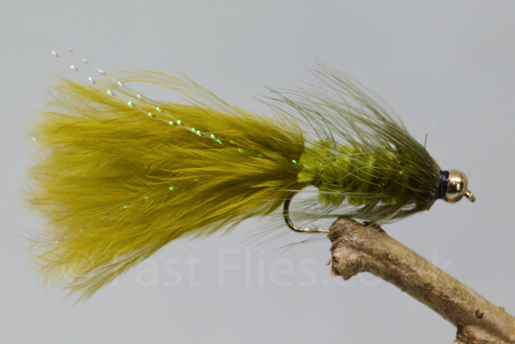 Gold Head Olive Woolly Bugger x 3 - Fast Flies top trout flies