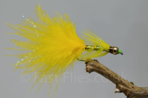 Gold Head Yellow Dancer Yellow Tail x 3 - Fast Flies top trout flies