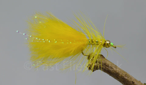 Gold Head Mini Yellow Dancer x 3 - Fast Flies top trout flies