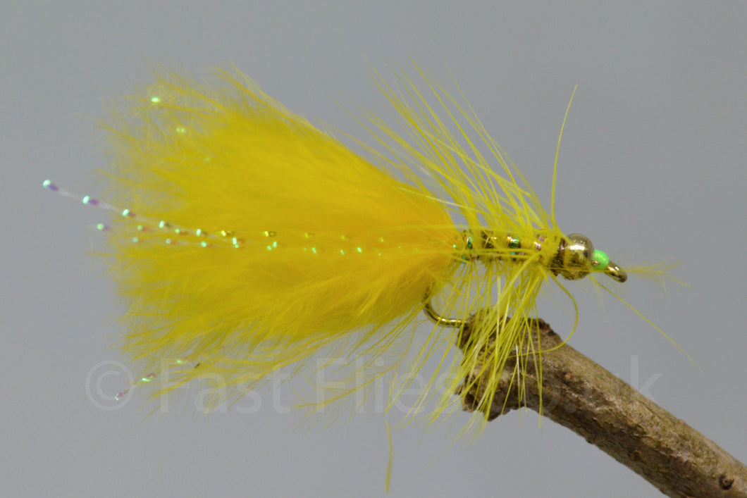 Gold Head Mini Yellow Dancer x 3 - Fast Flies top trout flies