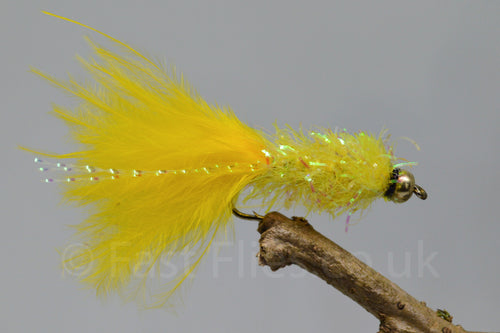 Gold Head Yellow Fritz Woolly Bugger x 3 - Fast Flies top trout flies